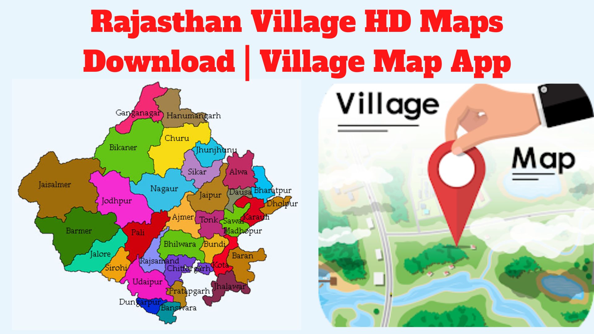 Rajasthan Village HD Maps Download | Village Map App - Exam One Liner